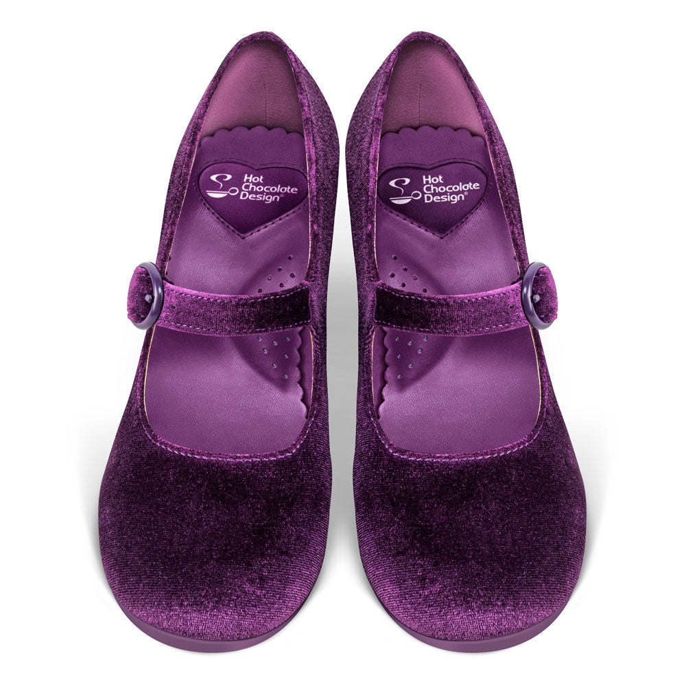 Chocolaticas® Plum Elixir Mid Heels Women's Mary Jane Pump