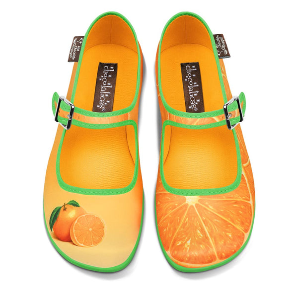 Orange mary jane shoes clearance