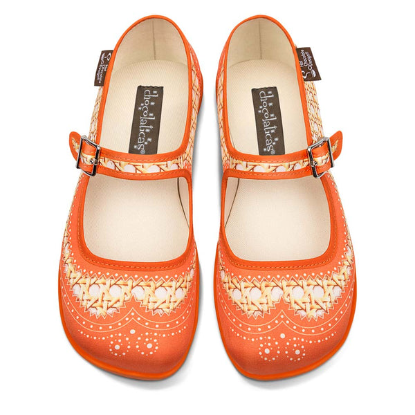 Chocolaticas® Havana Rattan Orange Women's Mary Jane Flat – Hot Chocolate  Design UK