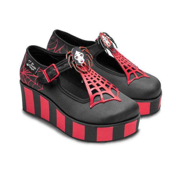 Red platform mary janes shop