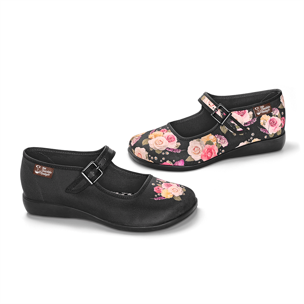ChocolaticasĀ® Velvet Garden Women's Mary Jane Flat