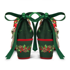 Chocolaticas® Christmas Eve Mid Heels Women's Mary Jane Pump