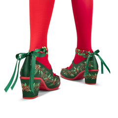 Chocolaticas® Christmas Eve Mid Heels Women's Mary Jane Pump