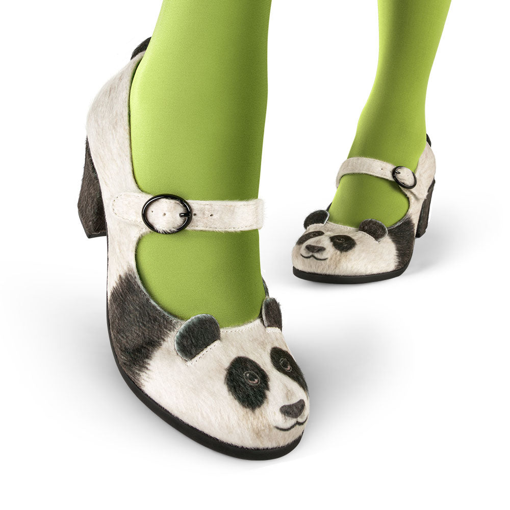 Chocolaticas® Mid Heels Panda Women's Mary Jane Pump