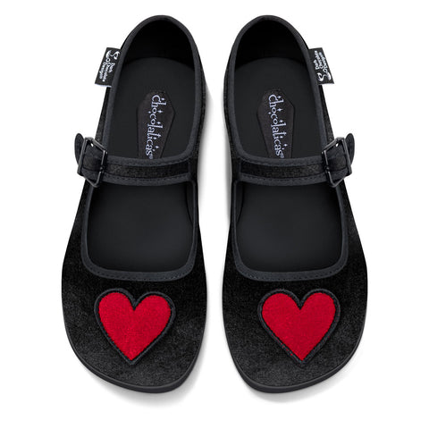 Chocolaticas Velvet Heart Women s Mary Jane Flat Hot Chocolate Design UK