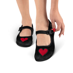 Chocolaticas® Velvet Heart Women's Mary Jane Flat