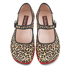 Chocolaticas® Leopard Women's Mary Jane Flat