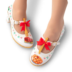 Chocolaticas® Mid Heels Christmas Feast Women's Mary Jane Pump