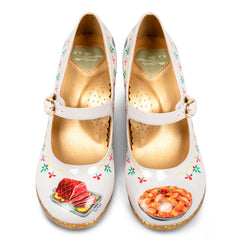 Chocolaticas® Mid Heels Christmas Feast Women's Mary Jane Pump