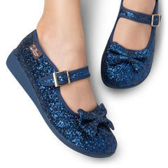 Chocolaticas® Blue Diamond Women's Mary Jane Flat