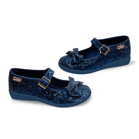 Chocolaticas® Blue Diamond Women's Mary Jane Flat