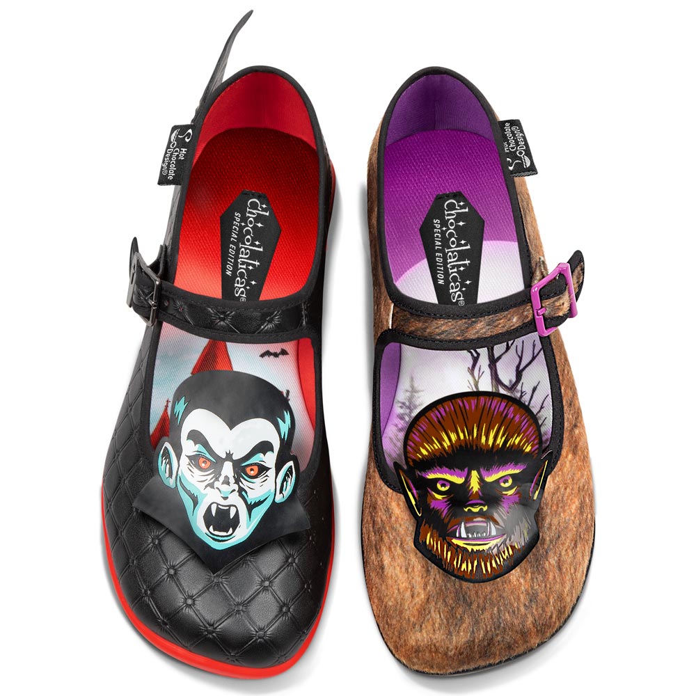 Chocolaticas Monster House Women s Mary Jane Flat Hot Chocolate Design UK