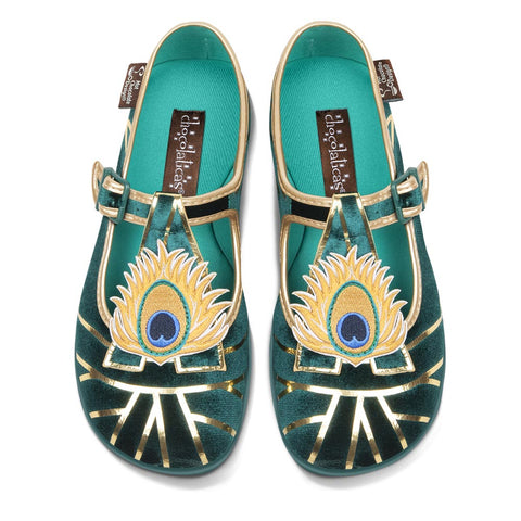 Chocolaticas® Peacock 2 Women's Mary Jane Flat