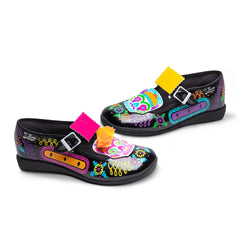 Chocolaticas® Sugar Skull Women's Mary Jane Flat