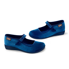 Chocolaticas® Curacao Blue Women's Mary Jane Flat