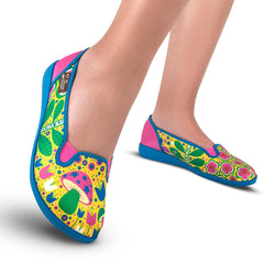 Chocolaticas® Flower Power Women's Slip-On Shoes