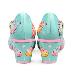 Chocolaticas® Mid Heels Fish & Kitsch Women's Mary Jane Pump