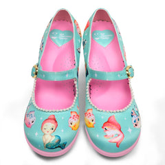 Chocolaticas® Mid Heels Fish & Kitsch Women's Mary Jane Pump