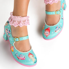 Chocolaticas® Mid Heels Fish & Kitsch Women's Mary Jane Pump