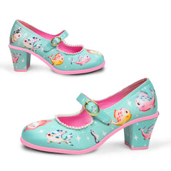 Chocolaticas® Mid Heels Fish & Kitsch Women's Mary Jane Pump