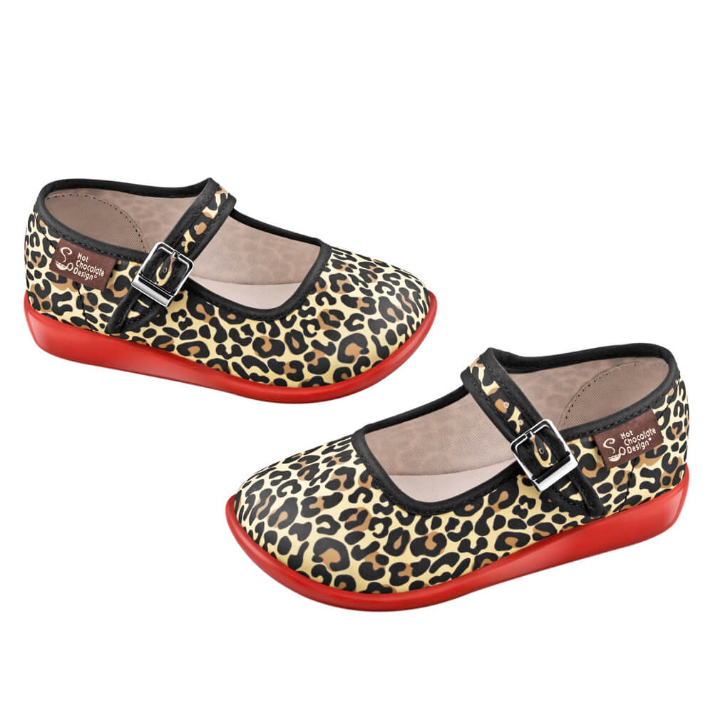Mini Chocolaticas® Leopard Girls Mary Jane Flat