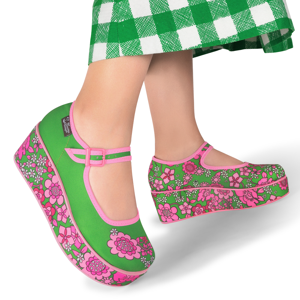 Floral lucite hotsell heel mary janes