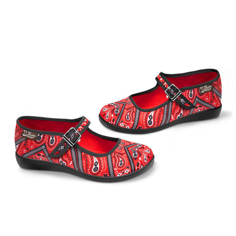 Chocolaticas® Bandana Women's Mary Jane Flat Shoes
